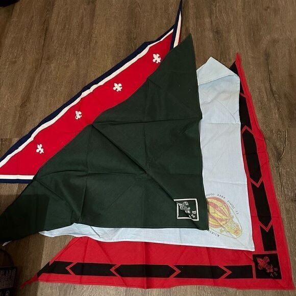 Vintage 1960s Boy Scouts Of America Bandanna Lot of 4 Retro BSA - Picture 7 of 7